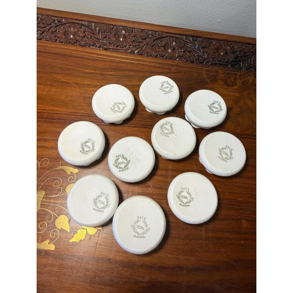 Antique Royal Austria‎ Salt Cellars Set of 10 c.1900